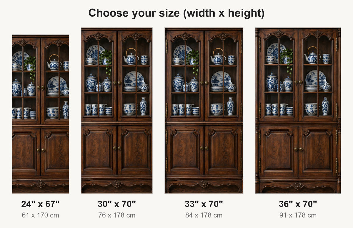 Antique Brown Kitchen Cabinet fridge wrap available sizes 24, 30, 33 and 36 inch