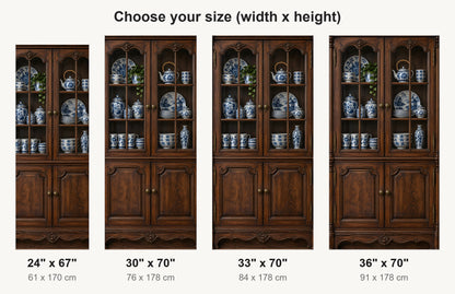 Antique Brown Kitchen Cabinet fridge wrap available sizes 24, 30, 33 and 36 inch