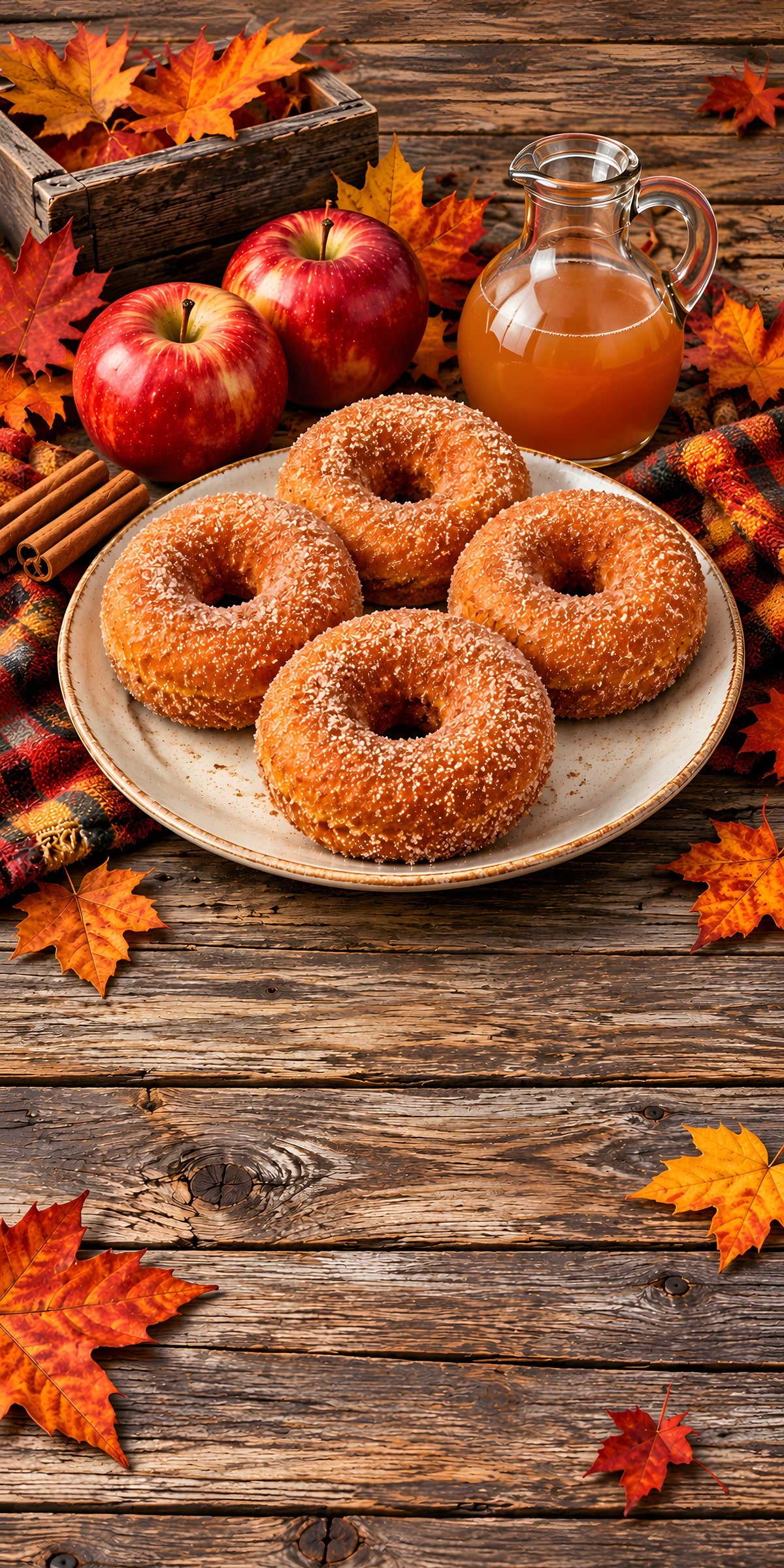 Apple Cider Donuts fridge wrap full design