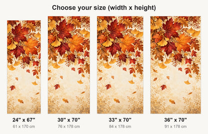 Autumn Leaves fridge wrap available sizes 24, 30, 33 and 36 inch