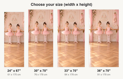 Ballerina Studio fridge wrap available sizes 24, 30, 33 and 36 inch