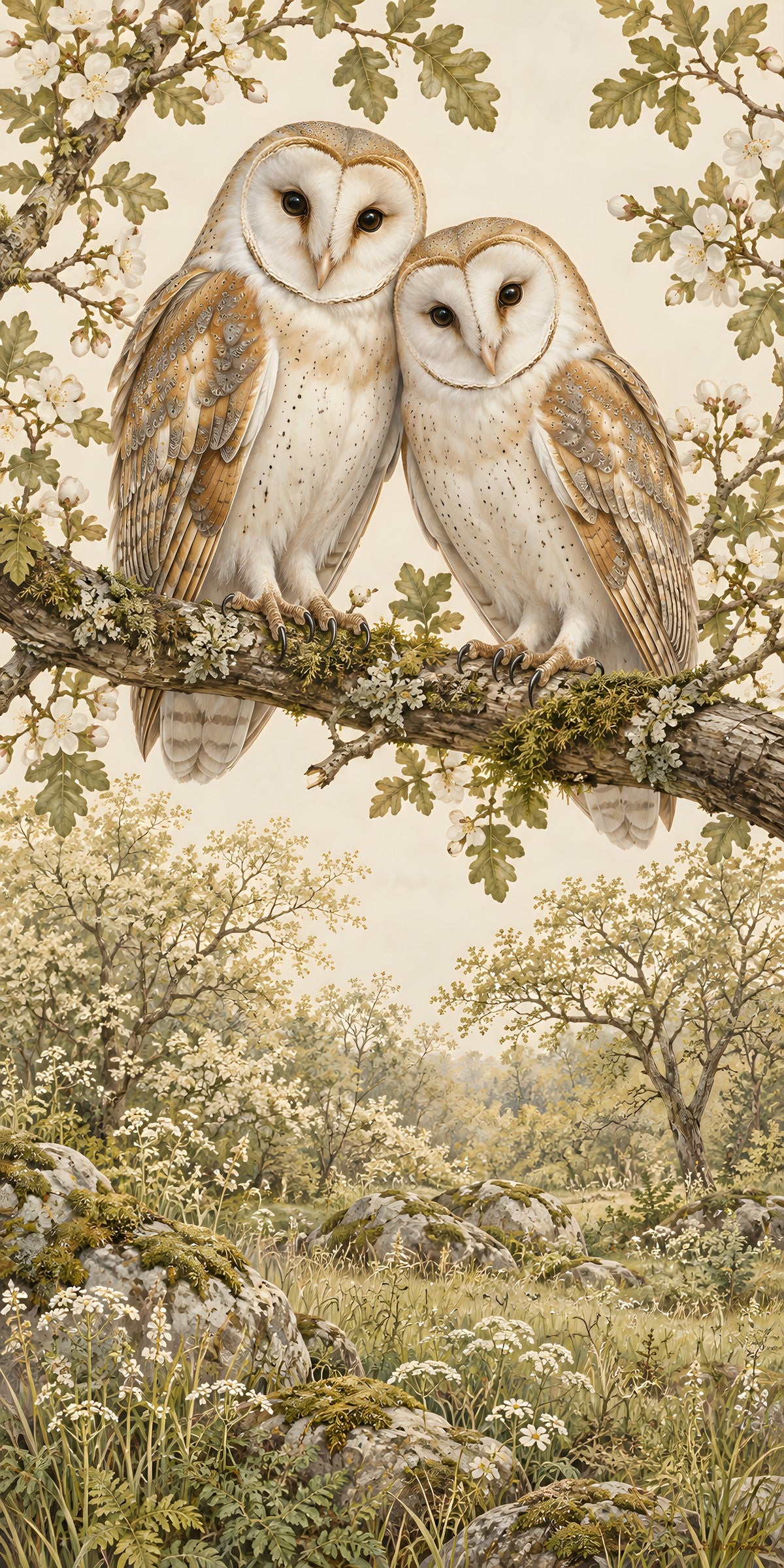 Barn Owls fridge wrap full design