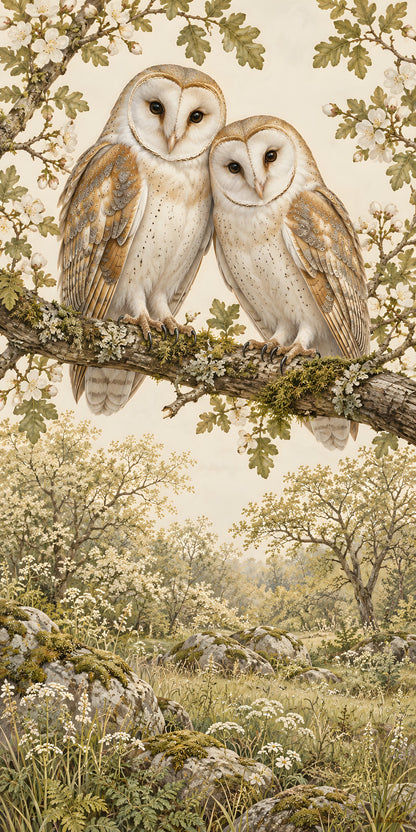 Barn Owls fridge wrap full design