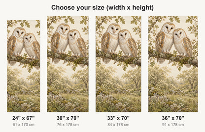 Barn Owls fridge wrap available sizes 24, 30, 33 and 36 inch