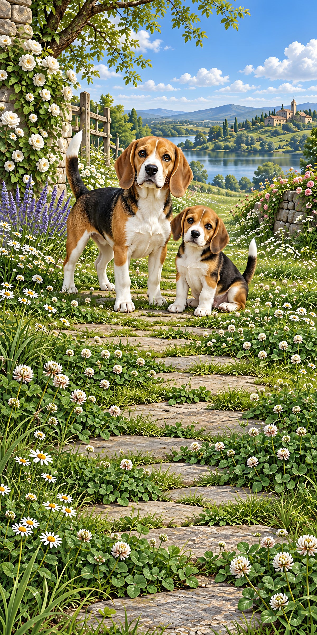 Beagles fridge wrap full design