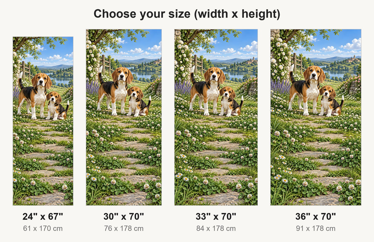 Beagles fridge wrap available sizes 24, 30, 33 and 36 inch