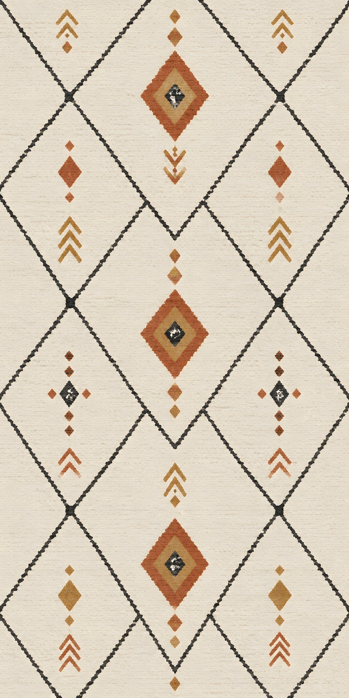 Berber Rug Pattern fridge wrap full design
