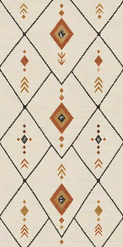 Berber Rug Pattern fridge wrap full design