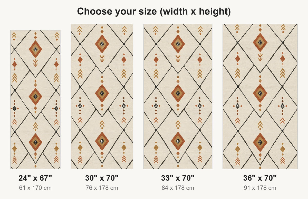 Berber Rug Pattern fridge wrap available sizes 24, 30, 33 and 36 inch