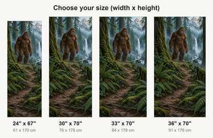 Bigfoot in the Forest fridge wrap available sizes 24, 30, 33 and 36 inch