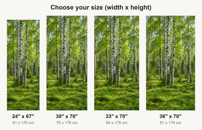 Birch Forest fridge wrap available sizes 24, 30, 33 and 36 inch
