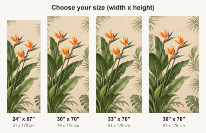 Bird of Paradise fridge wrap available sizes 24, 30, 33 and 36 inch