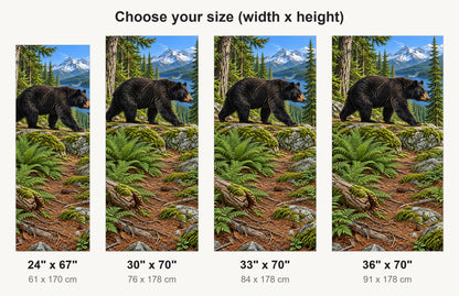 Black Bear Woods fridge wrap available sizes 24, 30, 33 and 36 inch