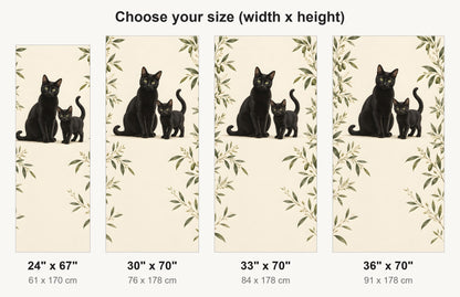 Black Cats fridge wrap available sizes 24, 30, 33 and 36 inch