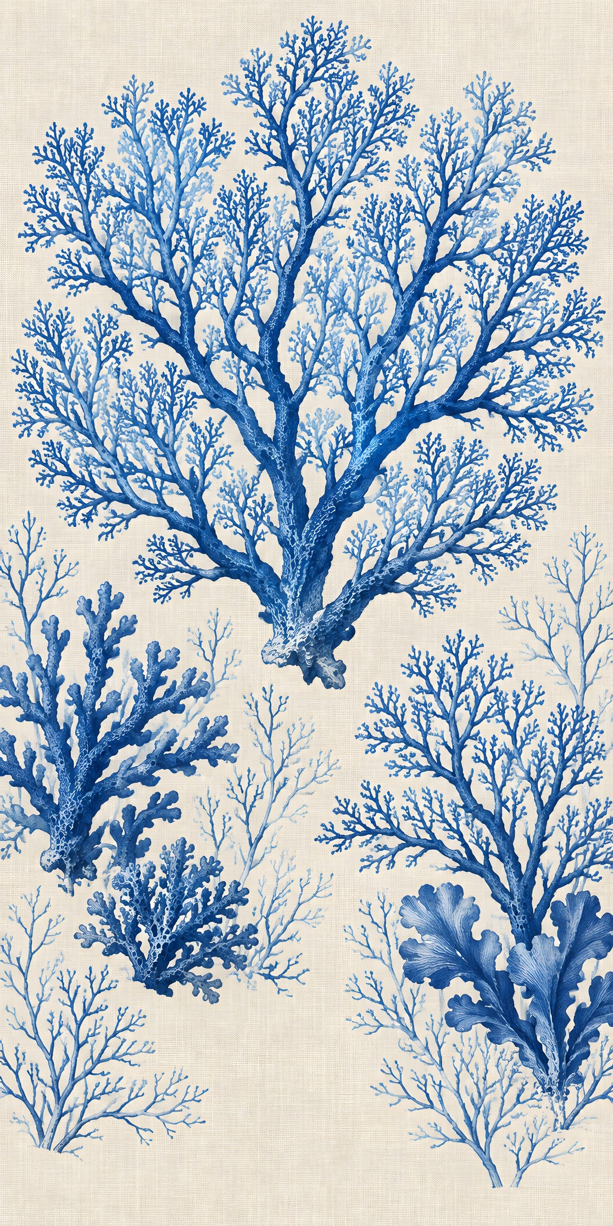 Blue Coral fridge wrap full design