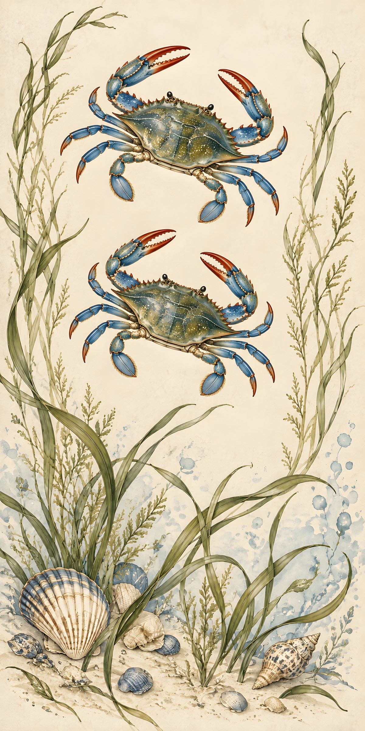 Blue Crabs fridge wrap full design