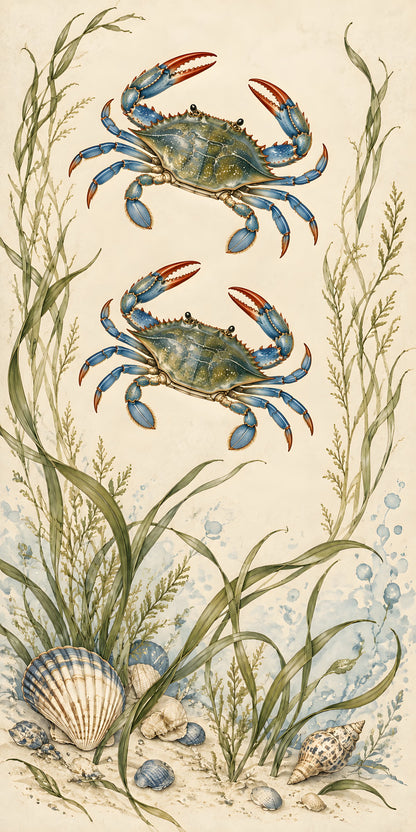 Blue Crabs fridge wrap full design
