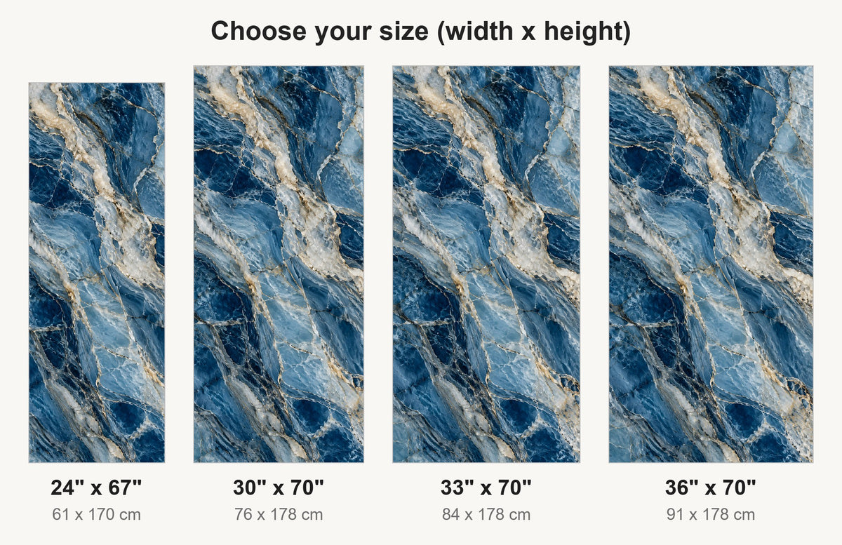 Blue Quartzite fridge wrap available sizes 24, 30, 33 and 36 inch