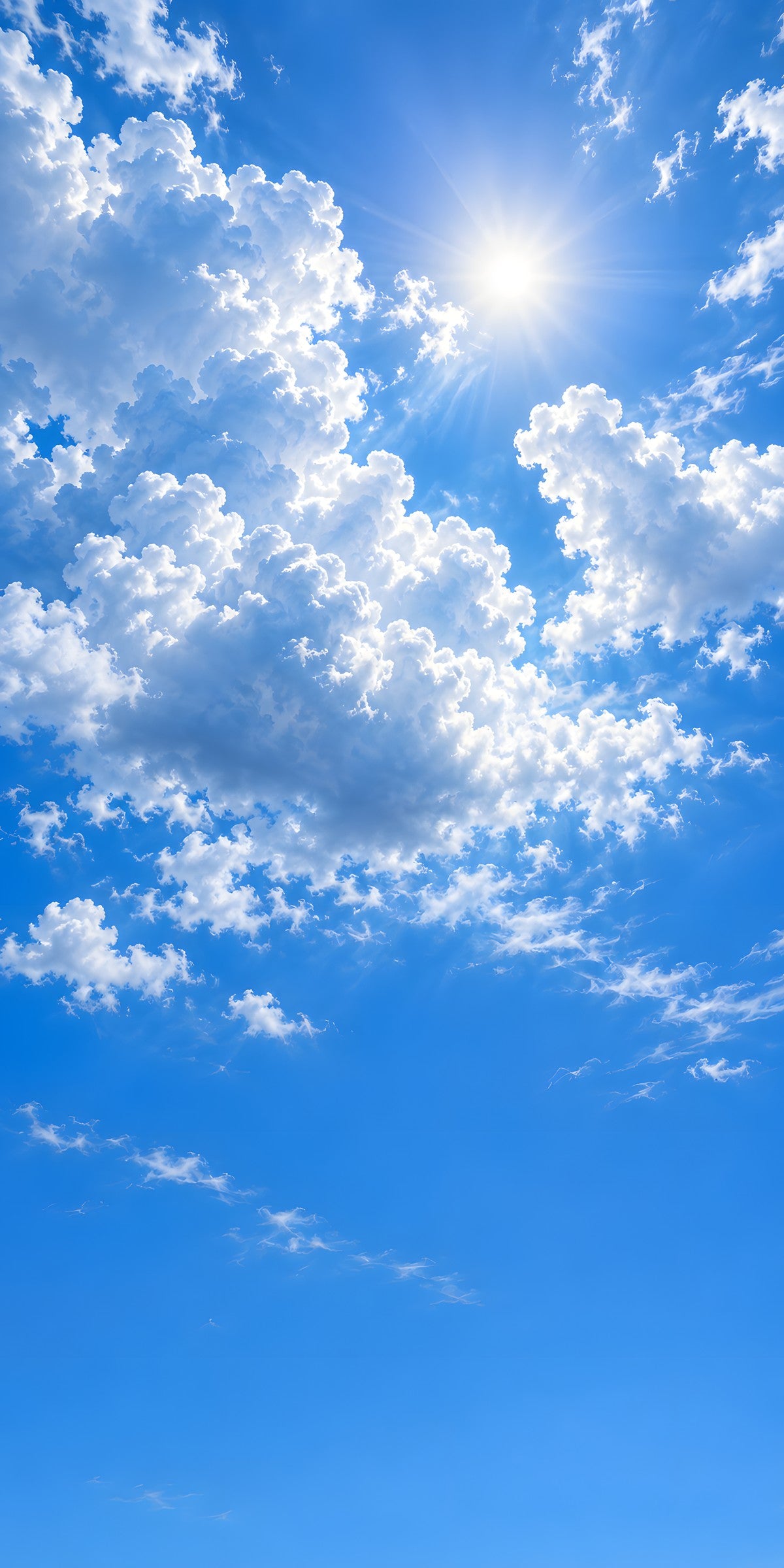 Blue Sky & Clouds fridge wrap full design