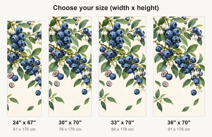 Blueberries fridge wrap available sizes 24, 30, 33 and 36 inch