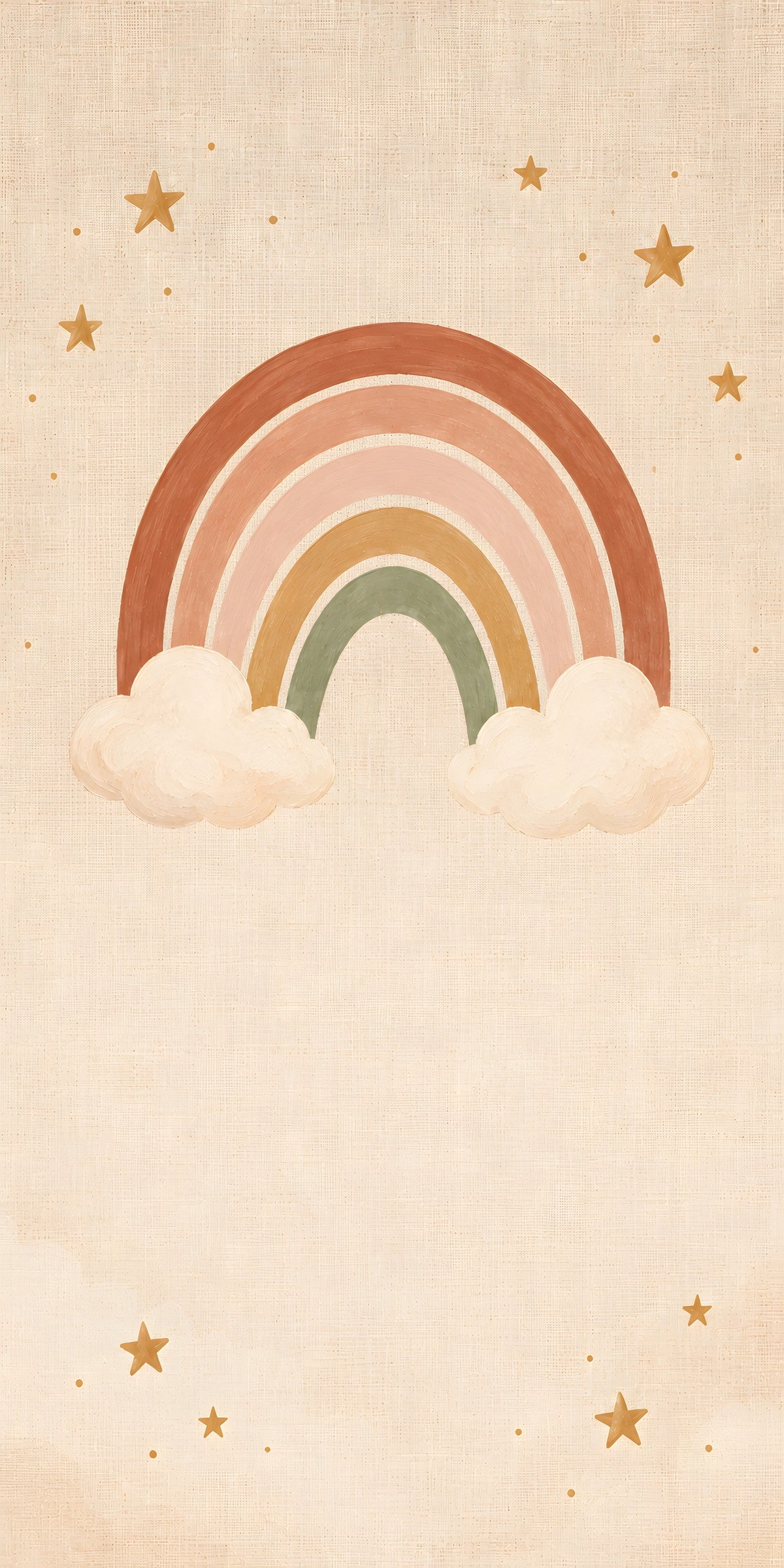 Boho Rainbow Nursery fridge wrap full design