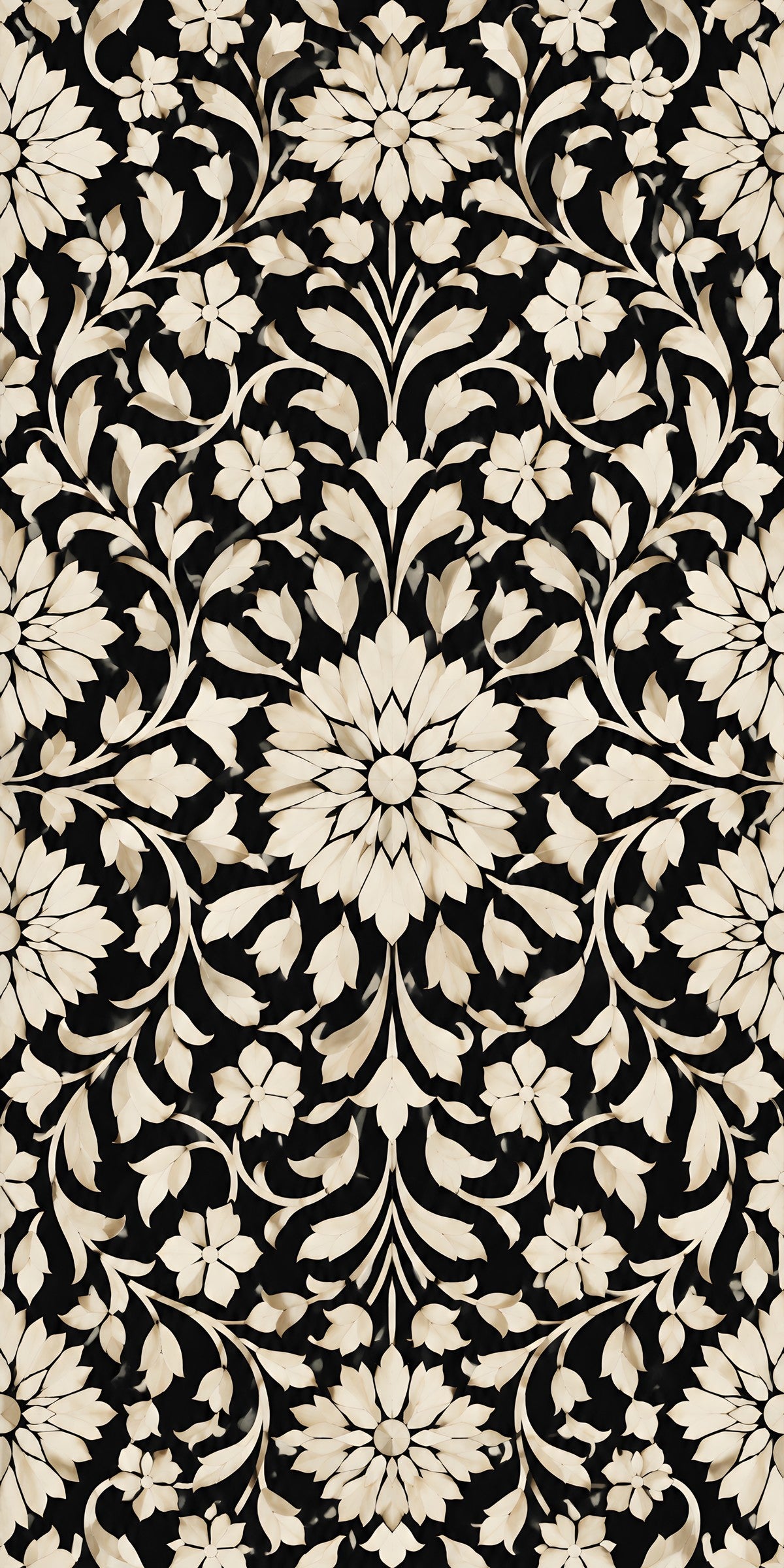 Bone Inlay Pattern fridge wrap full design