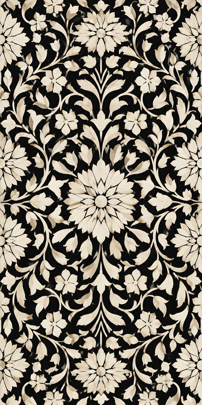 Bone Inlay Pattern fridge wrap full design