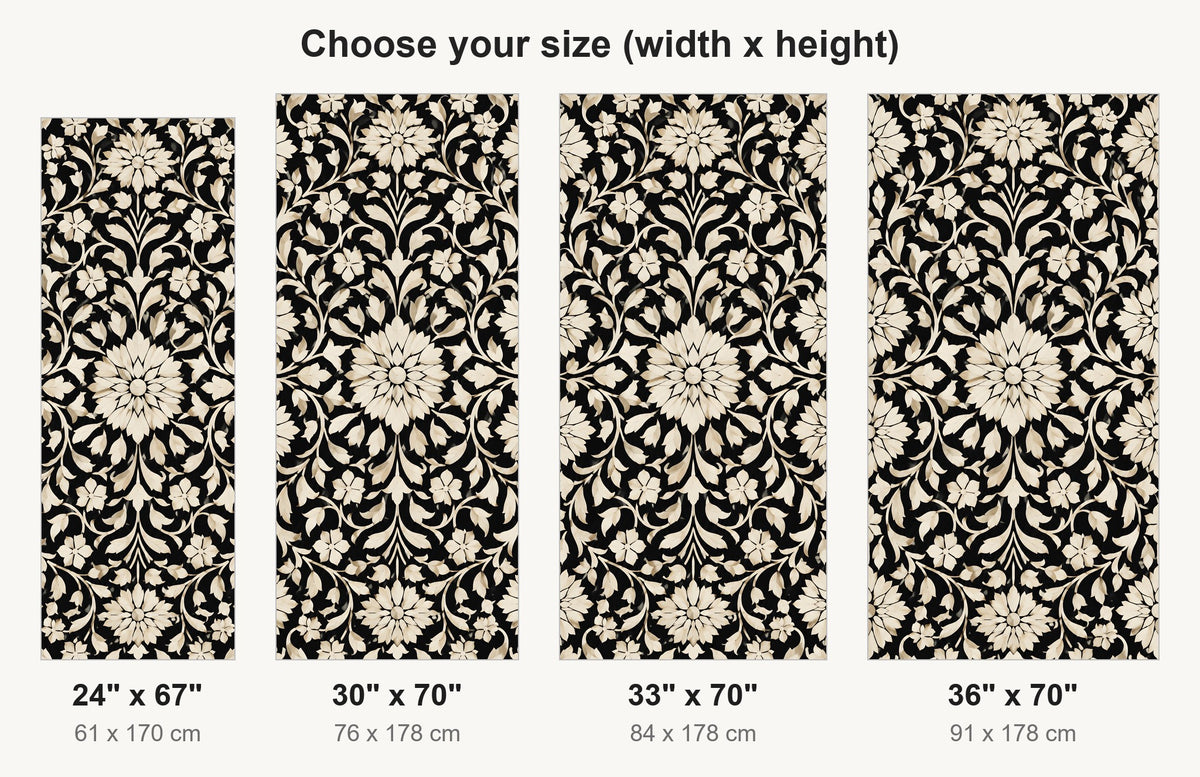 Bone Inlay Pattern fridge wrap available sizes 24, 30, 33 and 36 inch