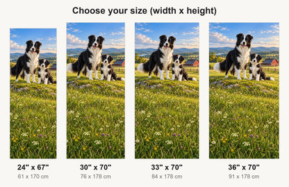 Border Collies fridge wrap available sizes 24, 30, 33 and 36 inch