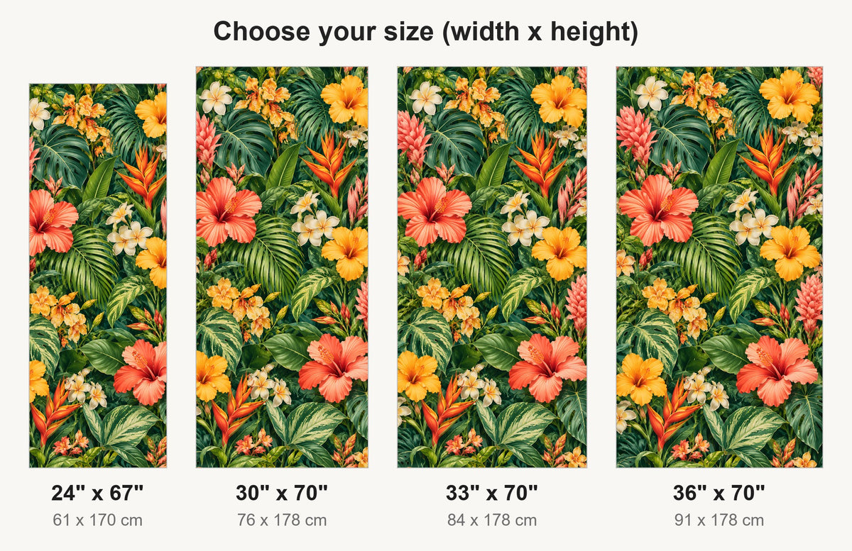 Botanical Maximalist Wallpaper fridge wrap available sizes 24, 30, 33 and 36 inch
