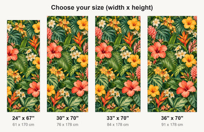 Botanical Maximalist Wallpaper fridge wrap available sizes 24, 30, 33 and 36 inch
