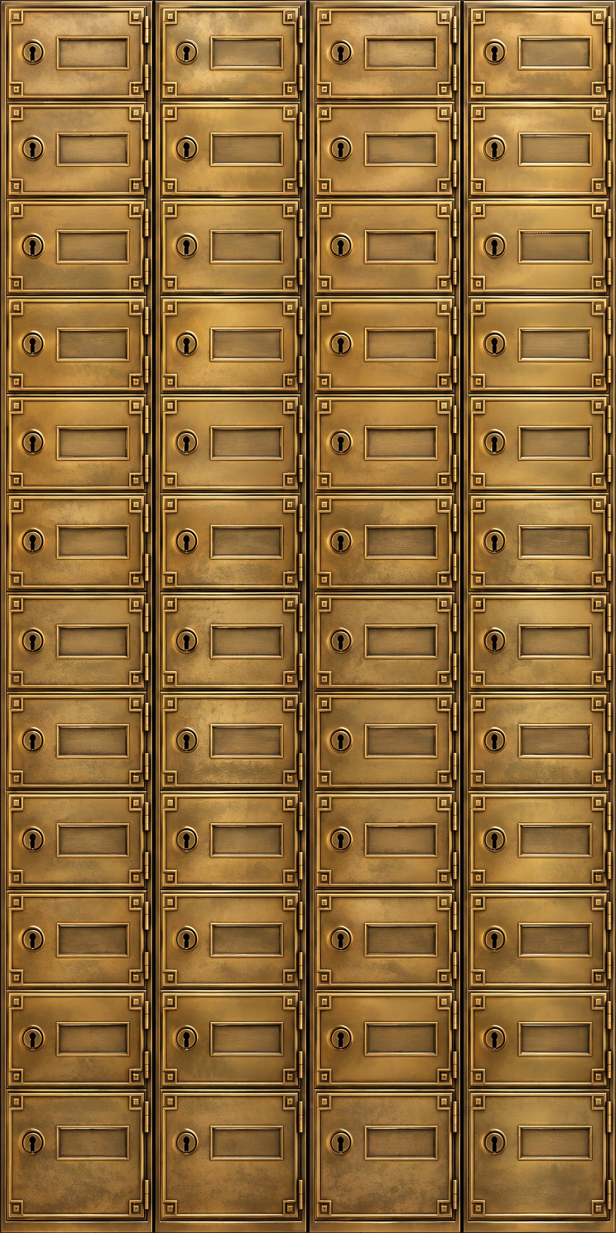 Brass PO Boxes fridge wrap full design