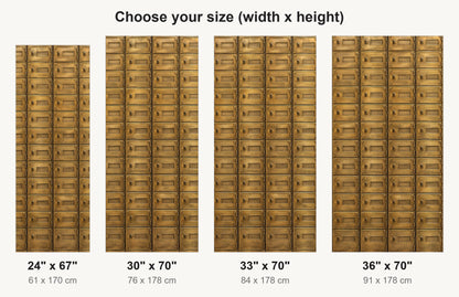 Brass PO Boxes fridge wrap available sizes 24, 30, 33 and 36 inch