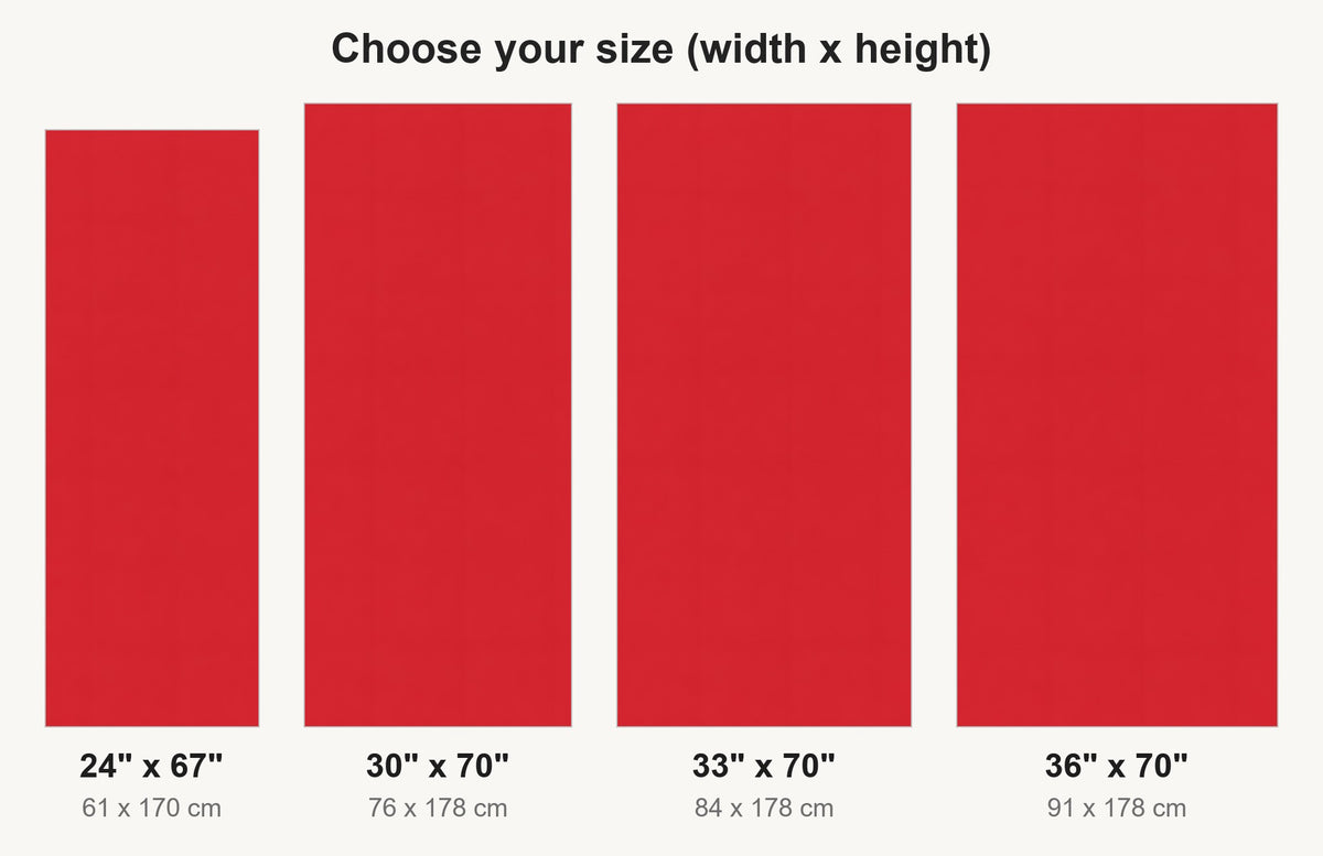 Bright Red fridge wrap available sizes 24, 30, 33 and 36 inch