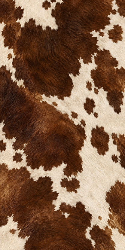 Brown Cowhide fridge wrap full design