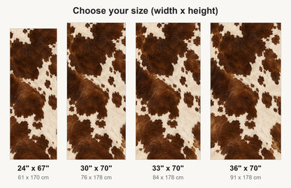 Brown Cowhide fridge wrap available sizes 24, 30, 33 and 36 inch