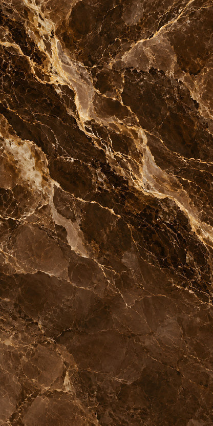 Brown & Gold Marble fridge wrap full design