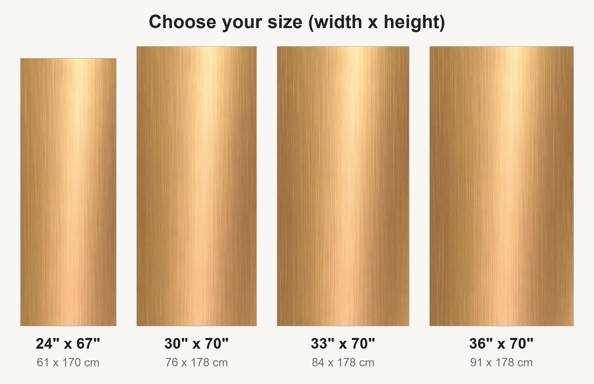 Brushed Gold Look fridge wrap available sizes 24, 30, 33 and 36 inch