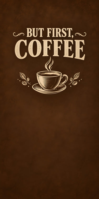 But First, Coffee fridge wrap full design