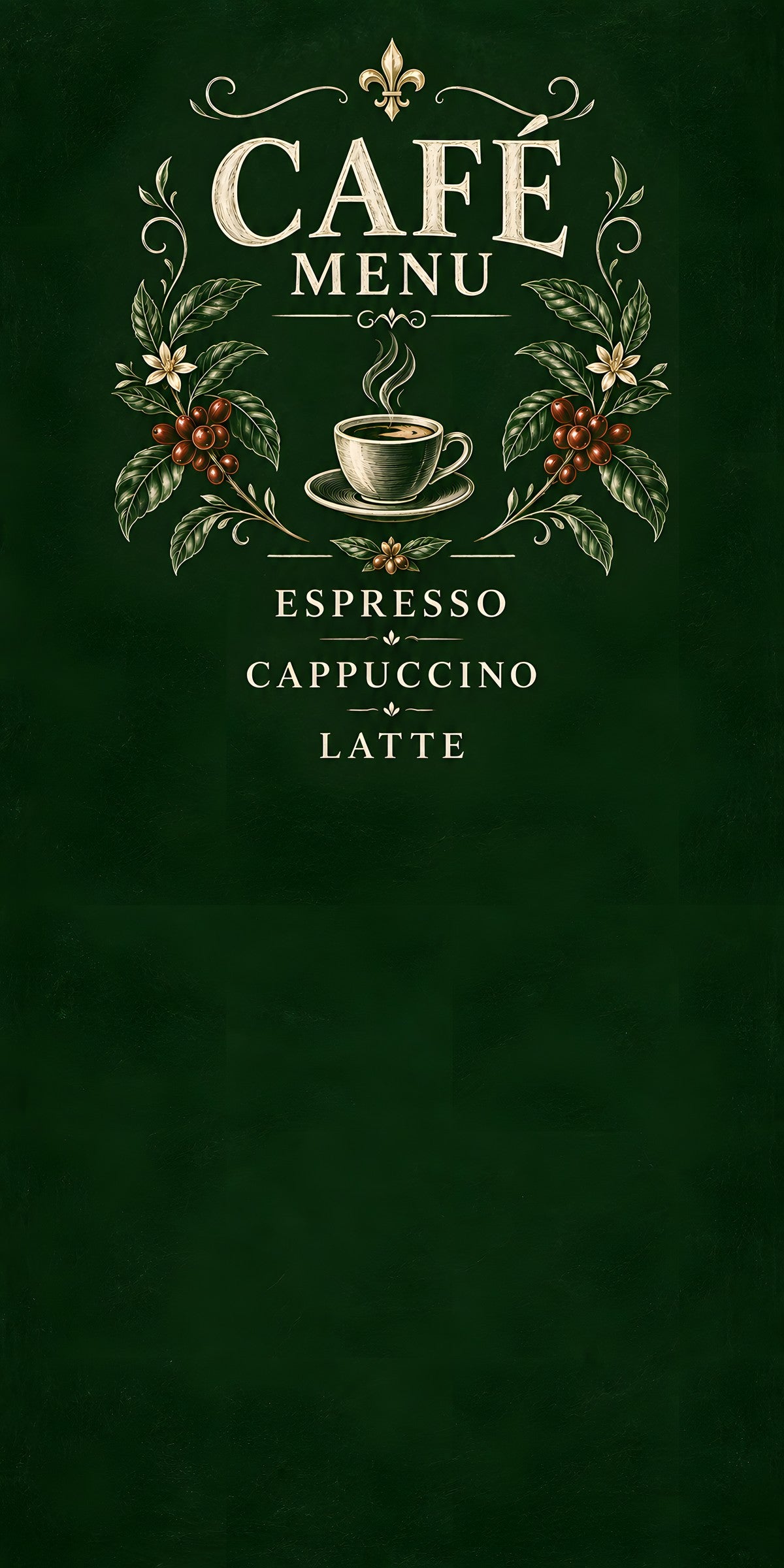 Cafe Menu Board fridge wrap full design