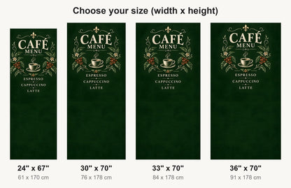 Cafe Menu Board fridge wrap available sizes 24, 30, 33 and 36 inch