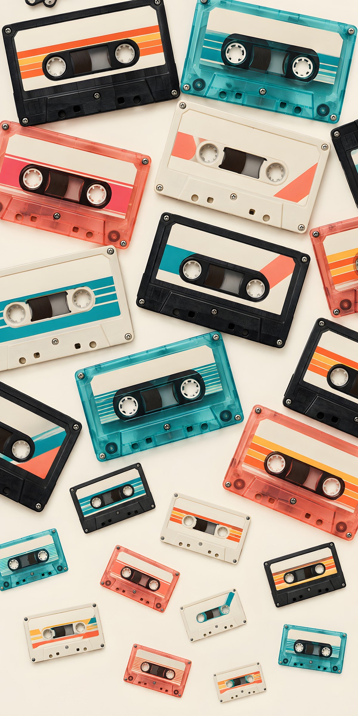 Cassette Tapes fridge wrap full design
