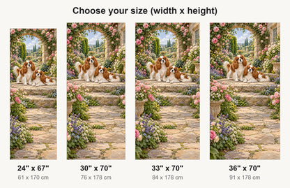 Cavalier King Charles Spaniels fridge wrap available sizes 24, 30, 33 and 36 inch