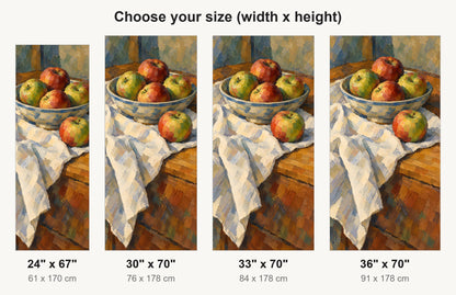 Cézanne-Inspired Apples Still Life fridge wrap available sizes 24, 30, 33 and 36 inch