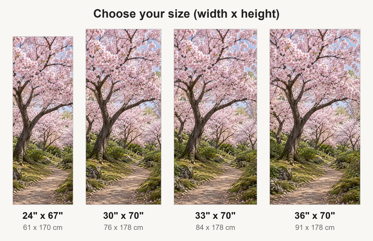 Cherry Blossom fridge wrap available sizes 24, 30, 33 and 36 inch