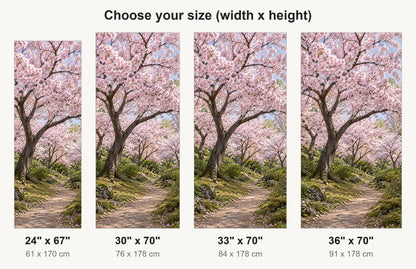 Cherry Blossom fridge wrap available sizes 24, 30, 33 and 36 inch