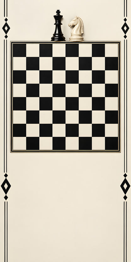 Chess Board fridge wrap full design