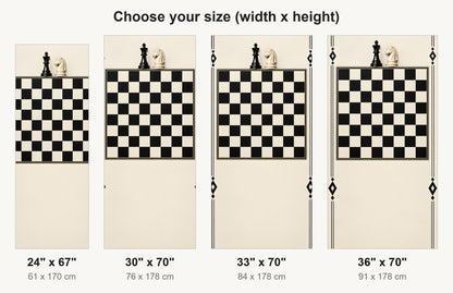 Chess Board fridge wrap available sizes 24, 30, 33 and 36 inch