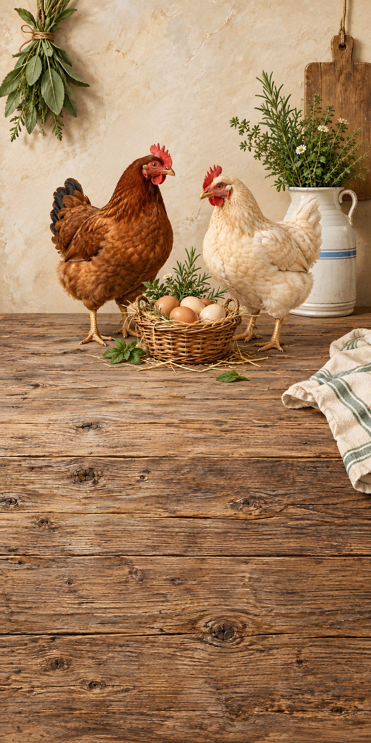 Chickens & Fresh Eggs fridge wrap full design