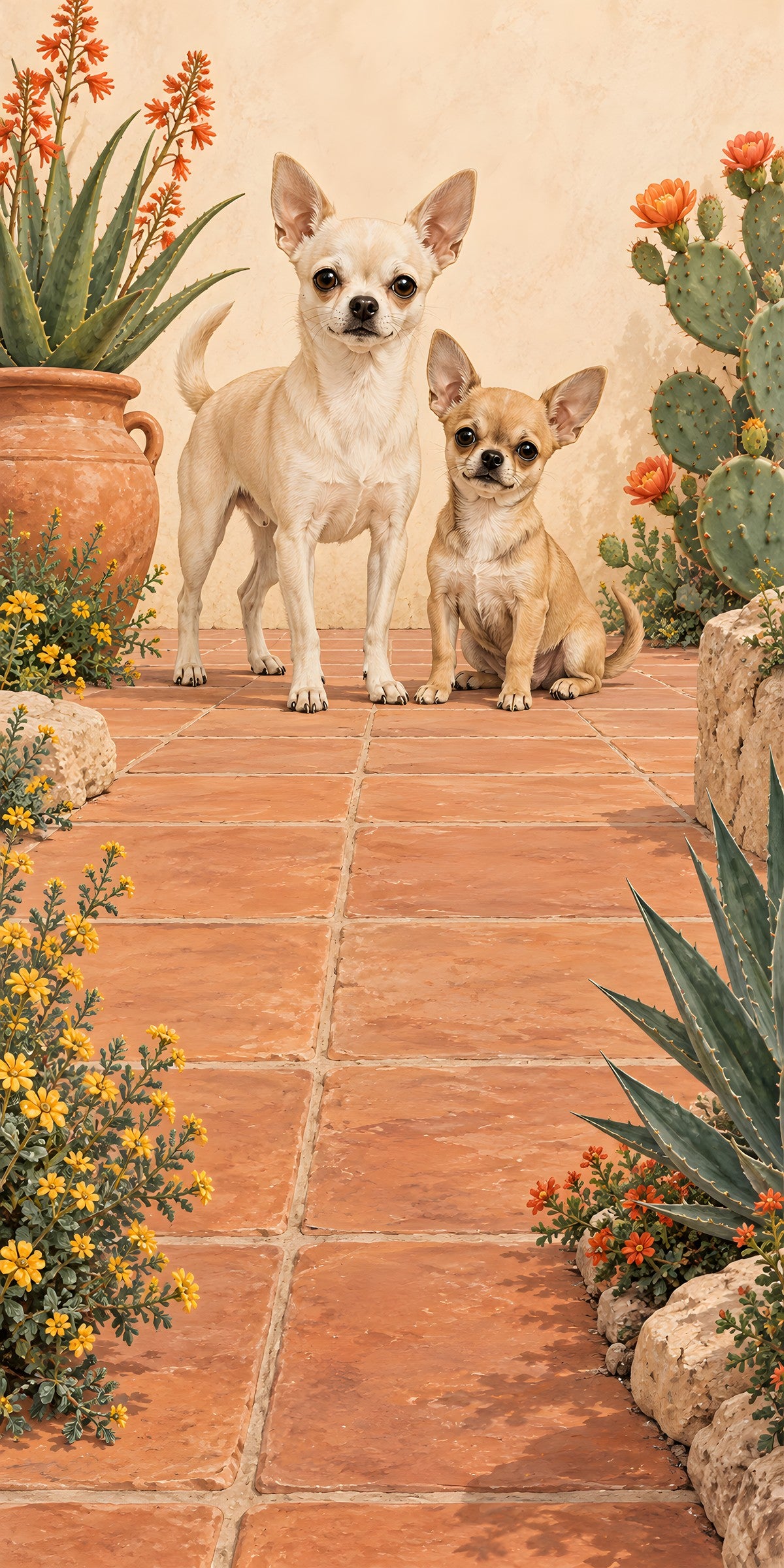 Chihuahuas fridge wrap full design